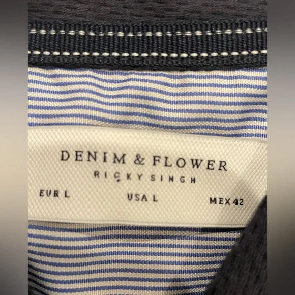 Denim & Flower Shirt - Picture 6 of 7